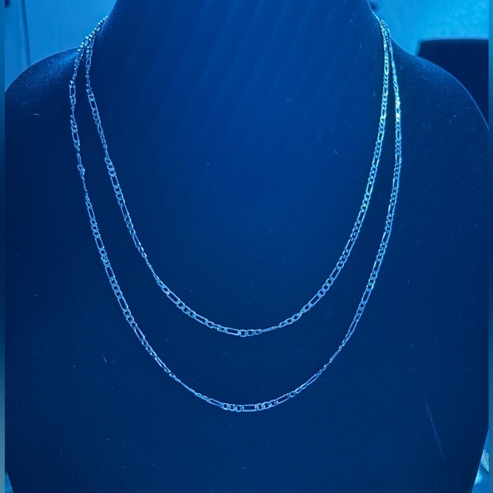 20 or 22 inch Figaro solid 925 sterling silver chain brand new